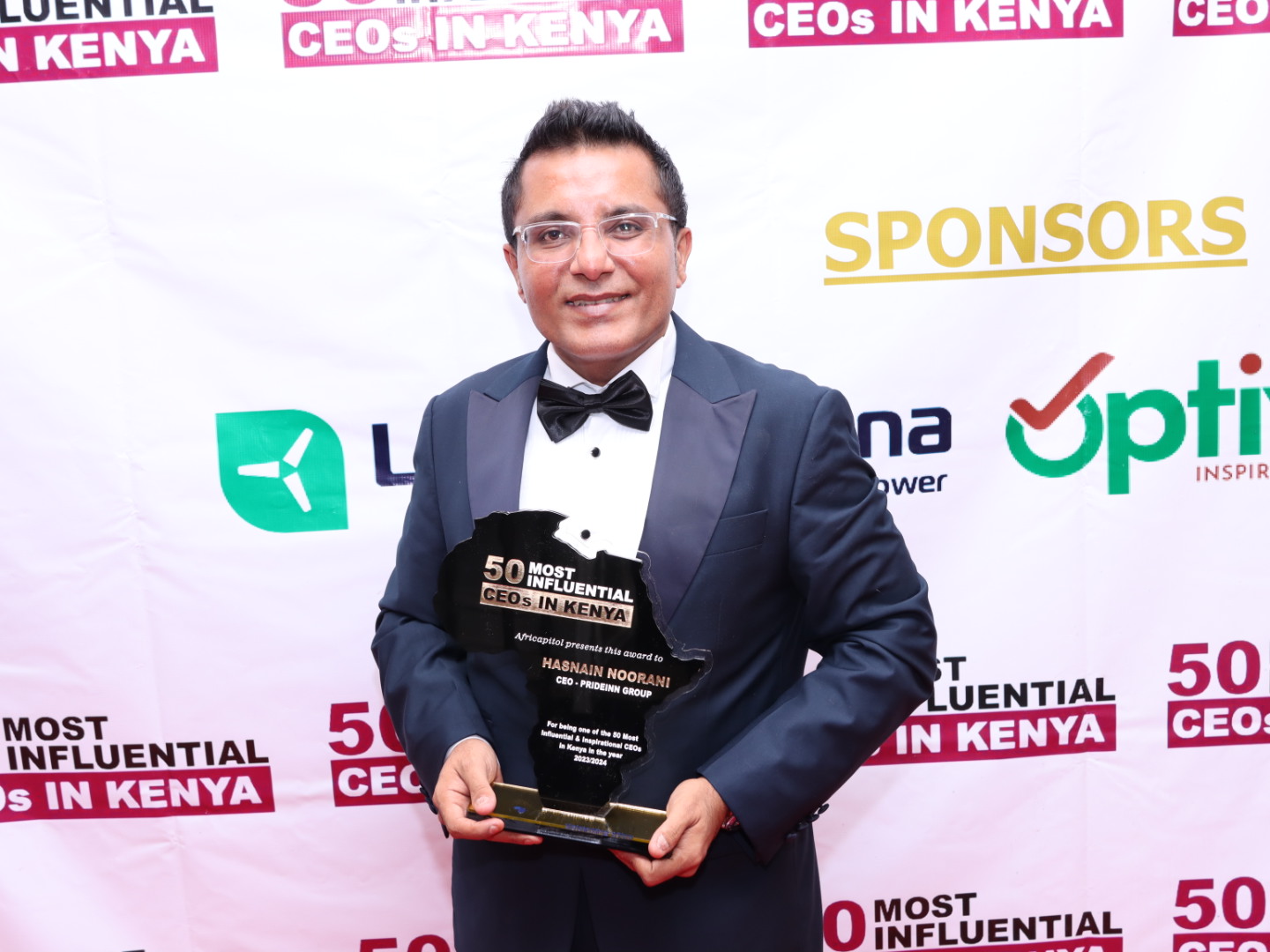 PrideInn Hotels, Resorts, and Camps MD Hasnain Noorani Recognised Among the 50 Most Influential CEOs in Kenya